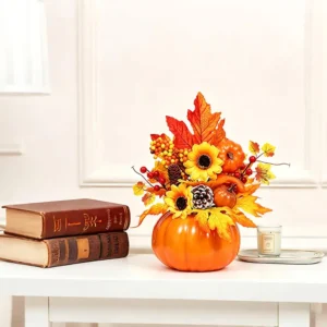 Artificial Pumpkin Floral Arrangement